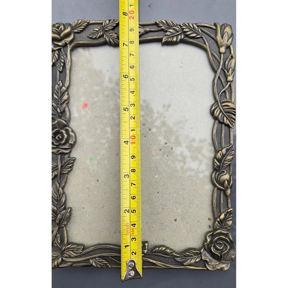 Vintage Floral Photo Frame Bronze Rose Picture Display Decor Weston Gallery